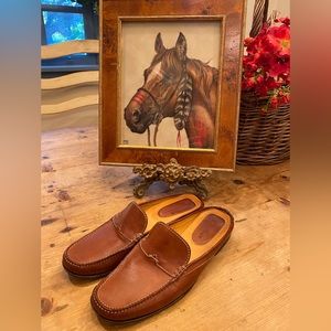 Cole Haan rich tan leather mule loafers